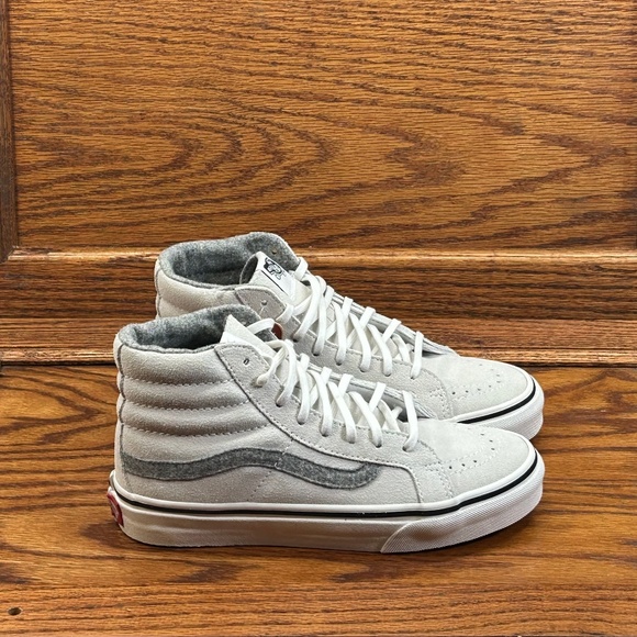 Vans‎ Sk8 Hi Slim Vintage Suede True White Shoes - Picture 3 of 9